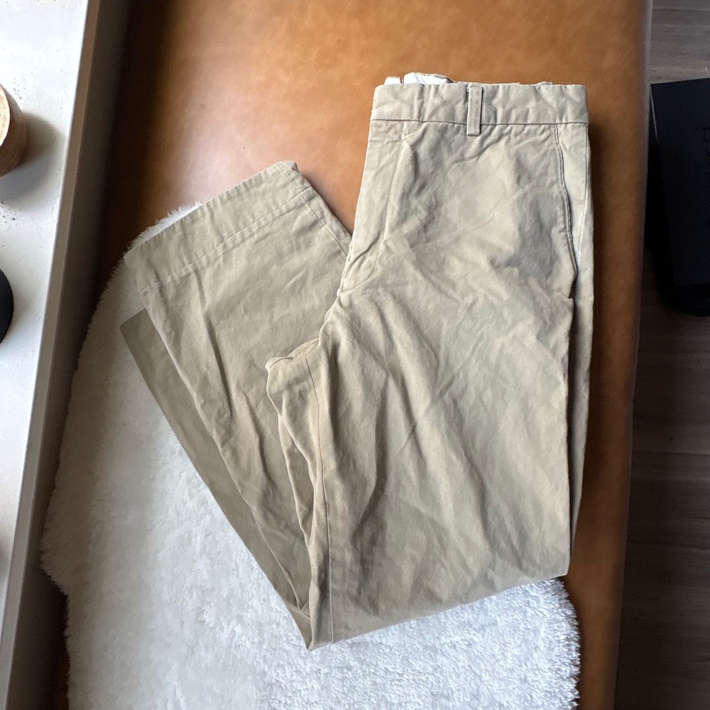 Banana Republic Gavin Straight Leg Khaki Chino Pants Mens 34x34 Tan Cotton - Picture 1 of 5